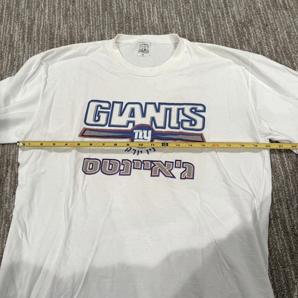 Vtg 90s New York Giants English & Hebrew Sz Medium Vintage T-Shirt - Picture 3 of 4